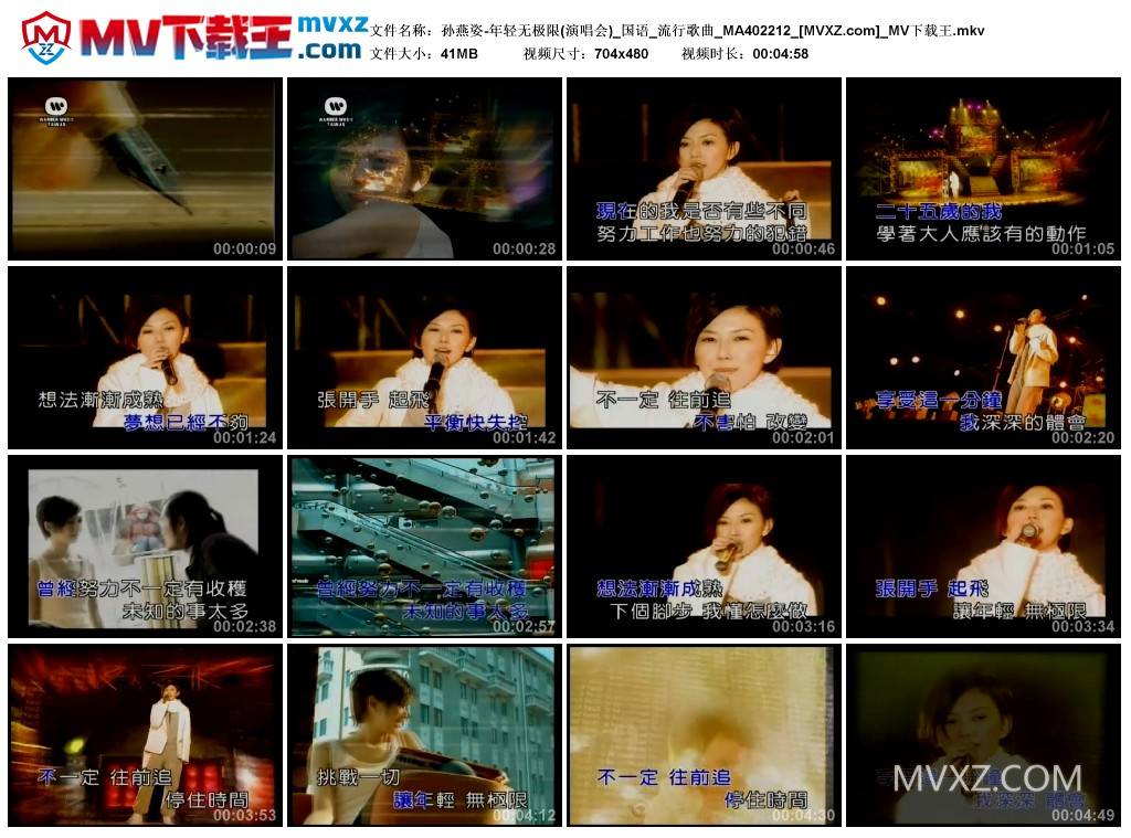 孙燕姿-年轻无极限(演唱会)_国语_流行歌曲_MA402212